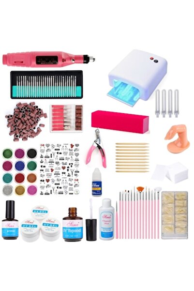 OEM Kit de unghii false, Lampă UV pentru unghii 36W, Freză electrică pentru u...