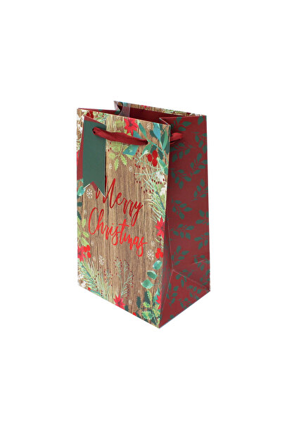 Eurowrap Χριστουγεννιάτικη Τσάντα Δώρου SDE P Καλά Χριστούγεννα Ρουστίκ