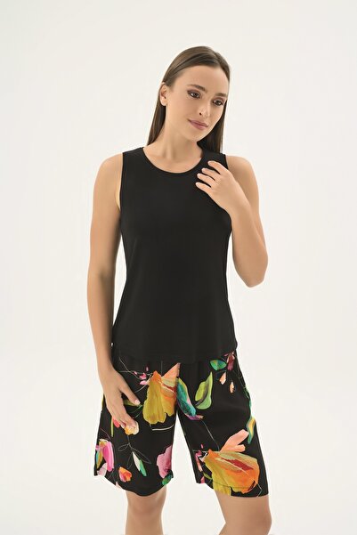 Sevim 17464 Women's Wide Strap Shorts Set