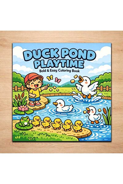 OBRO Βιβλίο Ζωγραφικής με Πάπιες για Παιδιά – 20 Μεγάλα και Εύκολα στο Χρωμάτ...