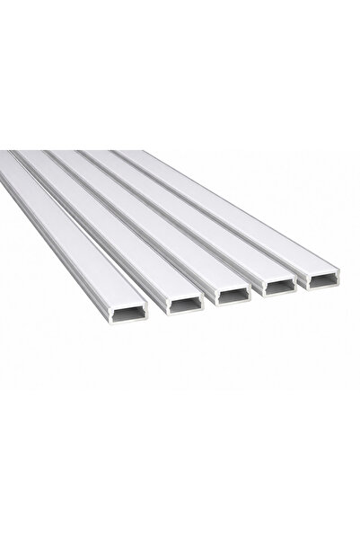 Ledarmy 5’li Set LED Kanal Profil Alüminyum 13x6mm 2 Metre Sıva Üstü İnce Kas...