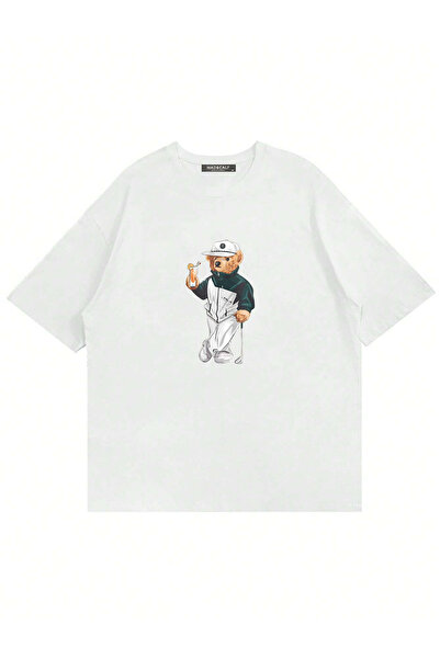 Ginevra Unisex Coctail Guy Printed Crew Neck Oversize Tshirt