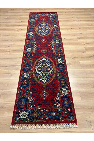 Akarsu PREMİUM %100 SAFYÜN YOLLUK KÖKBOYAMA+EL İŞÇİLİĞİ MEVCUT+80x300 EBATLI