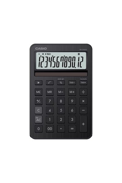 Casio Hesap Makinesi Masaüstü Siyah MS-200DQ-BK-W-DP