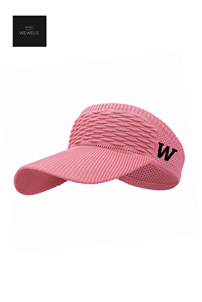 Weweus Women's Pink W Embroidered Uv Protection Tennis Golf Visor Summer Hat