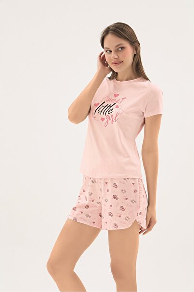 Sevim 17658 Women's Printed Shorts Set