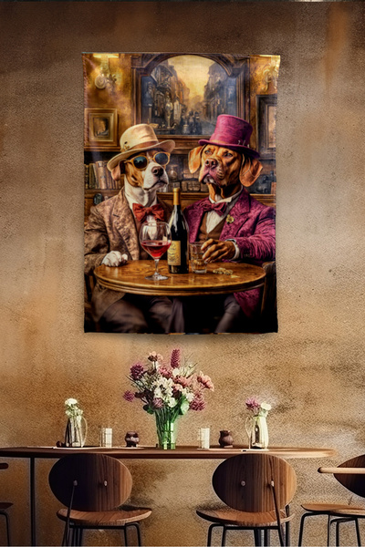 Vagonik Funny Friend Dogs Μοντέρνο Μοτίβο Ταπετσαρίας Τοίχου με Σχέδια 459