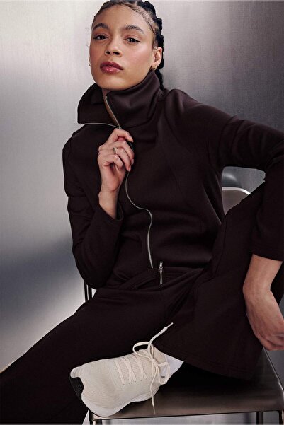 DeFacto Standard Fit Scuba Diver Υφασμάτινο Φούτερ με φερμουάρ G4214AX26SP