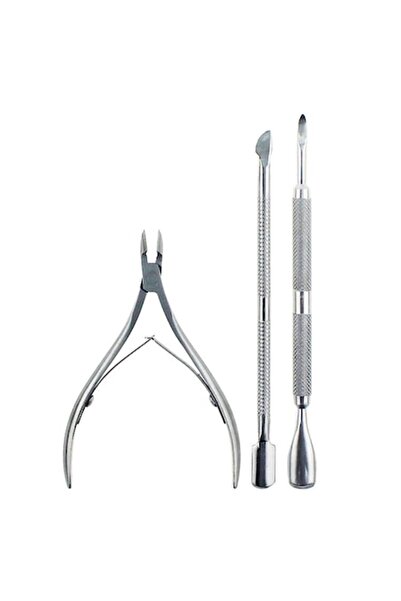 OEM Set de 3 instrumente de manichiură, argintiu