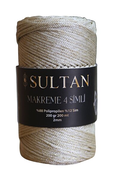 Sultan MAKREME 4 SİMLİ ÖRGÜ İPİ MAKROME ÇANTA İPİ 2016 / 2 ADET