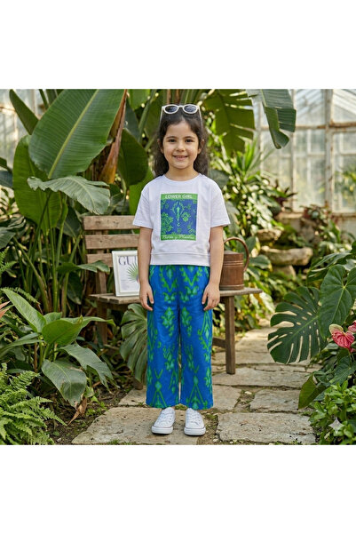 Yağmurun Butiği Nature's Tale Children's Top and Bottom Set Cotton Vibrant Co...