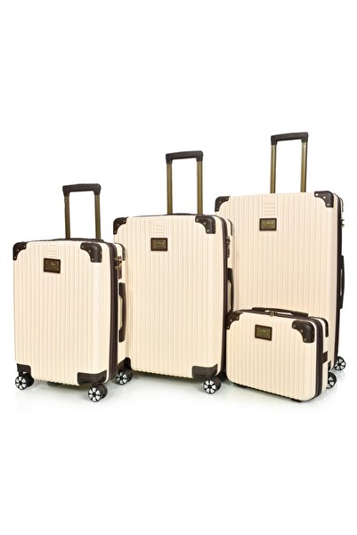 Generic طقم حقائب سفر "فينتاج كريم" – كلاسيكية اللون وعصرية الأداء مقاسات 28"...