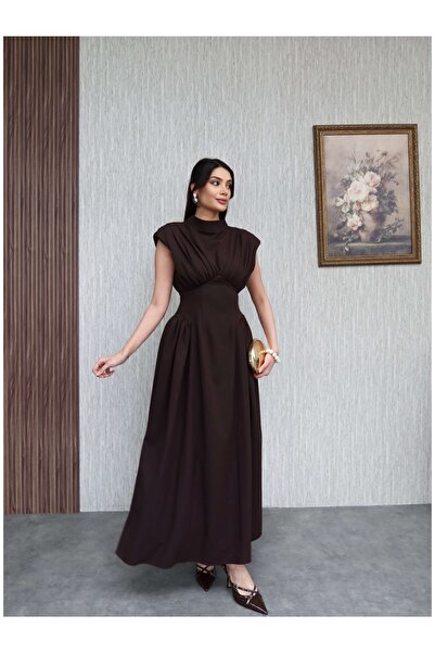 MEECY Φόρεμα με επένδυση και δέσιμο στην πλάτη, με μηδενικά μανίκια