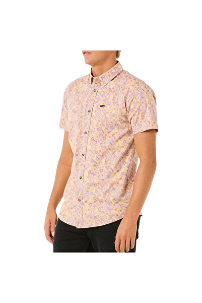 Rip Curl Φλοράλ Πουκάμισο με Σχέδιο Κοραλλιογενών, Καπνιστό Σταφυλί, Μεγέθος Μ