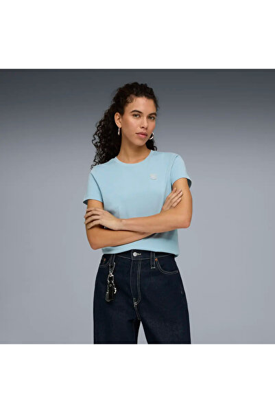 Puma ESS ELEVATED Tee TK W Τυρκουάζ Γυναικείο T-Shirt