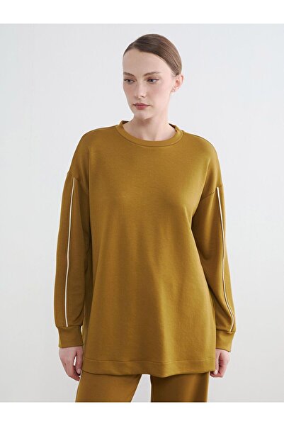 LC Waikiki Lcw Everyday Green Crew Neck Soft Touch Women's Sweatshirt