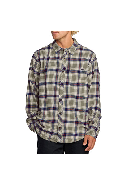 BİLLABONG COASTLINE Φανελένιο Μακρυμάνικο Πουκάμισο Λαδί L