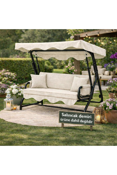 batu tekstil Salıncak Minderi 3 kişilik (Sünger ve tente dahil)