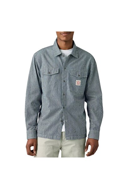 Levis Ανδρικό μακρυμάνικο πουκάμισο εργασίας, ινδιγκό ριγέ, μέγεθος M