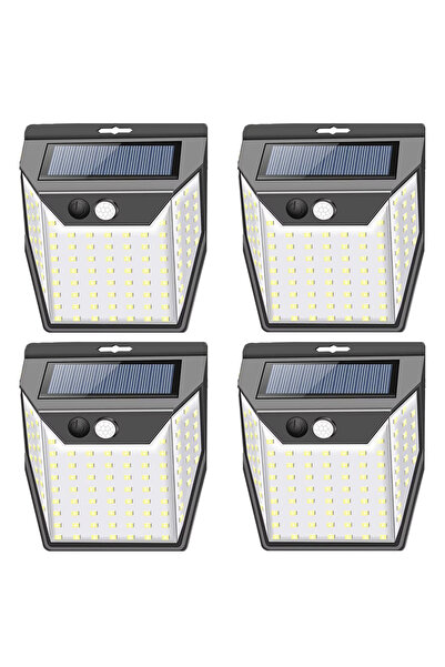 LEDIGANT Set de 4 lămpi solare cu senzor de mișcare, lumină rece 6500K