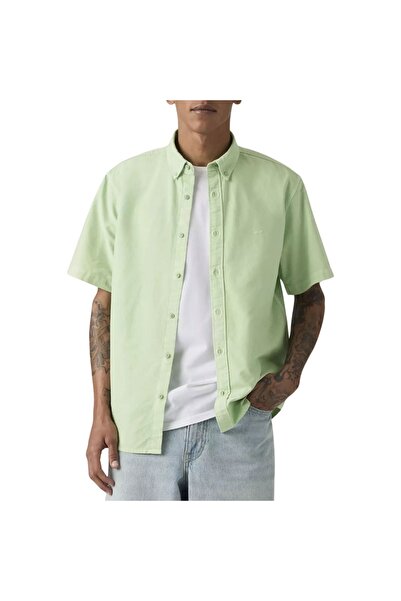 Levis Ανδρικό πράσινο πουκάμισο Oxford βαμμένο στην ρούχαση XL