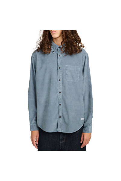 Element Κοτλέ πουκάμισο με κουμπιά, κανονική εφαρμογή, μακρυμάνικο, μπλε Μιρά...