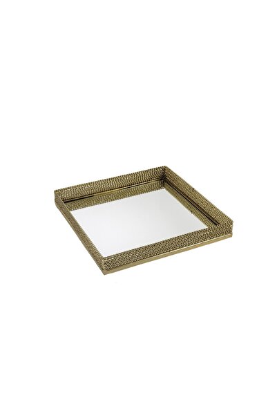 Mikasa Moor Gold Hasır Burgu Aynalı Tepsi 30x4cm