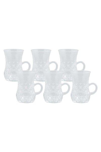 Crystal Drops كوب زجاجي إستيكان، 6 قطع