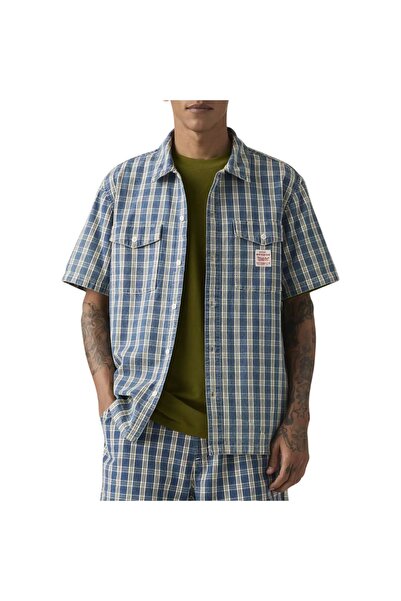 Levis Ανδρικό πουκάμισο εργασίας μπλε καλοκαιρινό καρό L