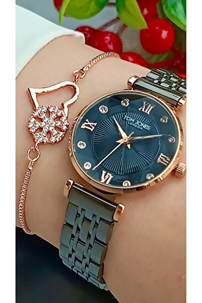 Tom Jones London Original Guaranteed Women's Wristwatch Cutting Glass Rose Go...