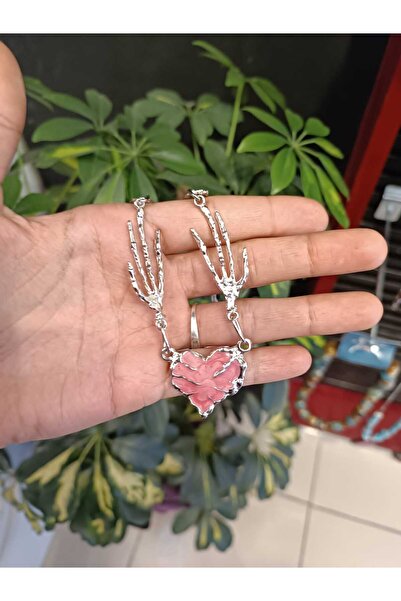 MİLALAZO Gothic Punk Heart Skeleton Necklace