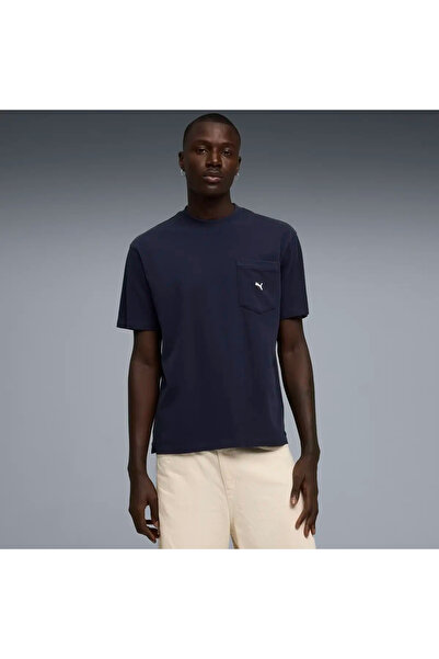 Puma SELECT Essentials Pocket Tee Ανδρικό T-Shirt σε Σκούρο Μπλε