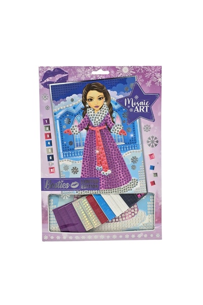 Besties Δημιουργικό σετ μωσαϊκού, Κολλητοφίλες, χειμερινή πριγκίπισσα, μωβ