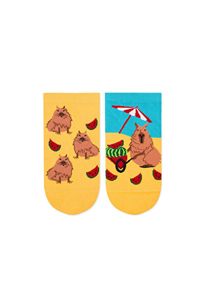 Pirin Hill Arty Socks Βαμβακερές κάλτσες αστραγάλου με Καπιμπάρα στην παραλία