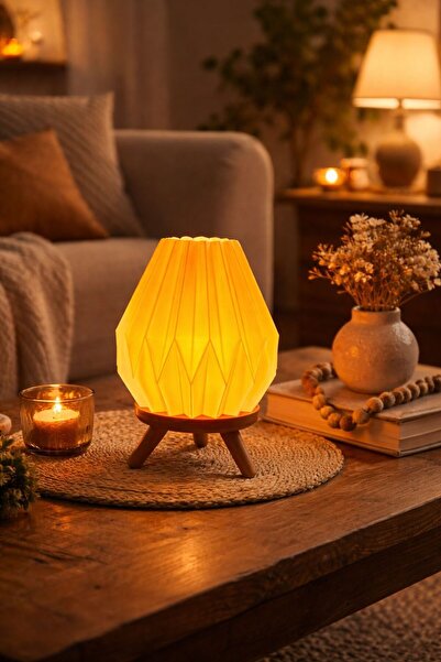 Eynes Aydınlatma Modern Dekoratif led mumluk 14 cm abajur kahve köşesi salon ...