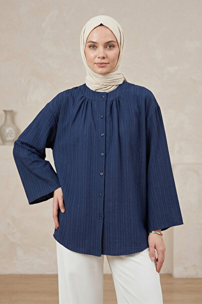 FERHEL Γυναικείο Ισπανικό Πόντσο Τουνίκ - Ναυτικό Μπλε