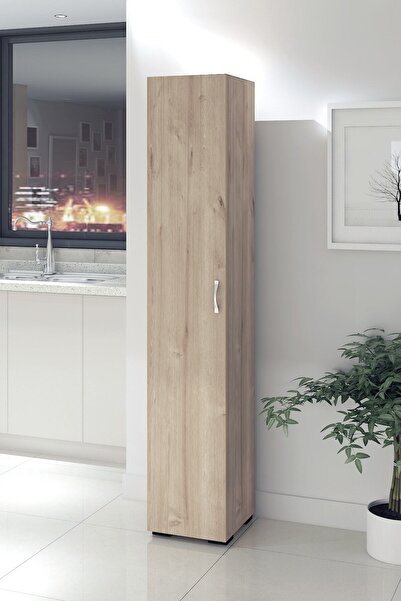IrmaktarMobilya Tek Kapaklı 5 Raflı Çok Amaçlı Banyo Mutfak Kiler Dolabı Tek ...