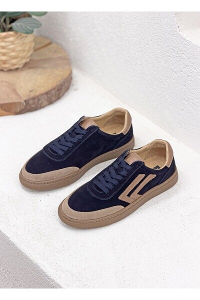 NUR KARACA 26Y-055-Sandra Genuine Leather Orthopedic Flat Sole Sneaker Sports...