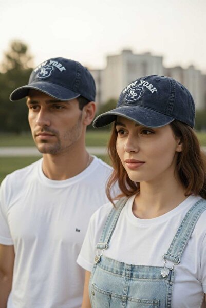 Aware Time Unisex Özle Washed Denim Cap Hat