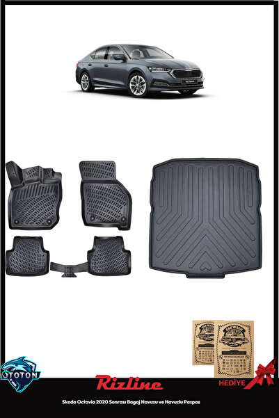 Rizline Skoda Octavia 2026 Bagaj Havuzu+Havuzlu Paspas& ton koku