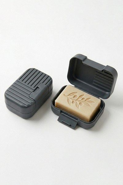 ATA HOME Κουτί για στερεό σαπούνι ταξιδίου 2 τεμαχίων με καπάκι, στεγανό δοχε...