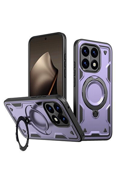 VERTEK Husa Hybrid Armor MagRing MultiAngle pentru Xiaomi 15T, Mov