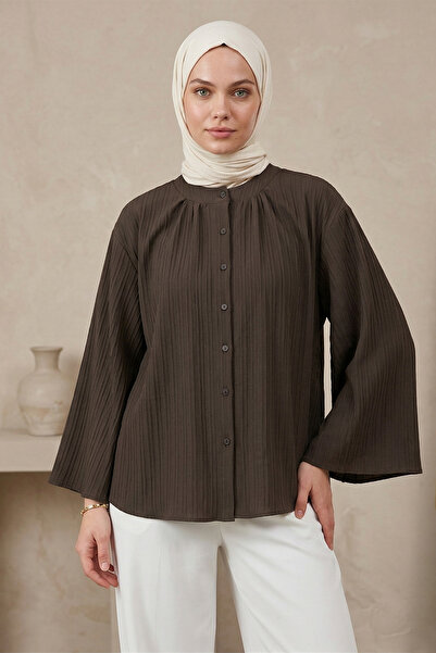 FERHEL Γυναικείο Ισπανικό Πόντσο Τουνίκ - Καφέ