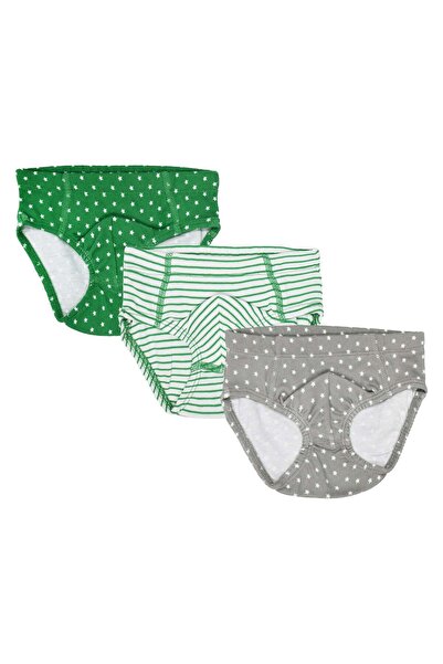 OrganicKid Star Erkek Çocuk Slip 3'lü Set