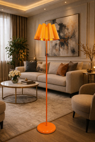 Natiorj Daisy Model Lambader Şık Özel Abajur Lambader Yatak Odası Salon Ofis ...