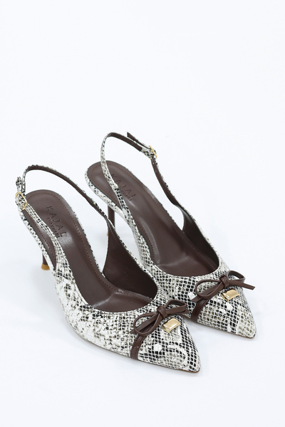 kajal ayakkabı RS 17325 Στιλέτο με λεπτομέρεια φιόγκου και οπίσθια καμάρα