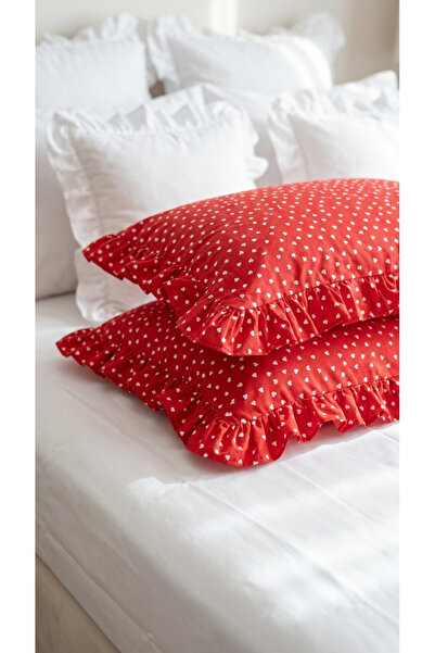 kesenegore 2 τεμάχια Μαξιλαροθήκες από βαμβακερό ύφασμα με βολάν και σχέδιο κ...