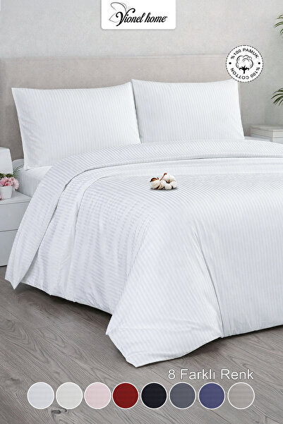 Vionel Home Çift Kişilik %100 Pamuk Saten Nevresim Seti | Premium Seri | 8 Re...