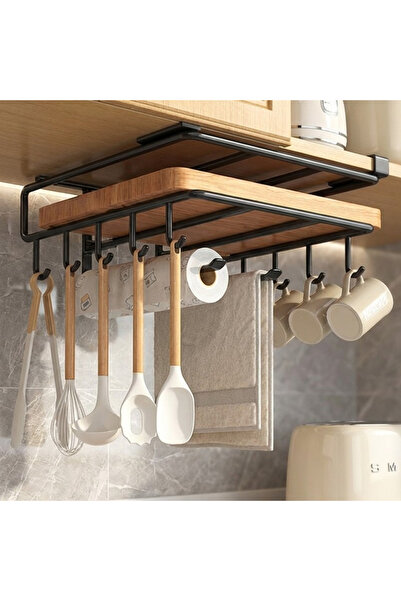 Destello ®   Κρεμαστός Οργανωτής Κουζίνας Κάτω από Ντουλάπι, Μεταλλικός, Μαύρ...