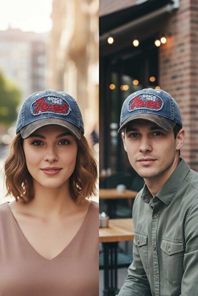 Aware Time Unisex Özle Washed Denim Cap Hat
